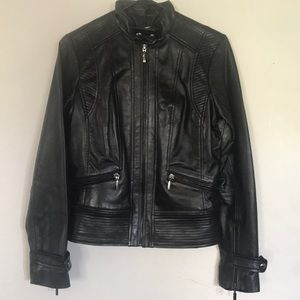 Black leather jacket